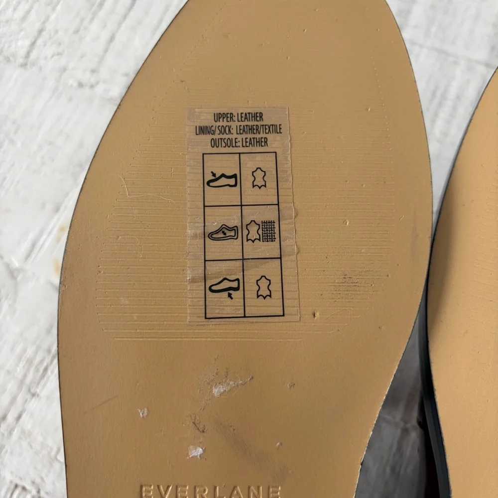 Everlane the Modern Penny Loafer NEW size 8.5 Cognac Leather Square Toe Flats - Picture 10 of 13
